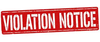 Violation notice