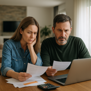 Pensacola homeowners reviewing bills during a government shutdown