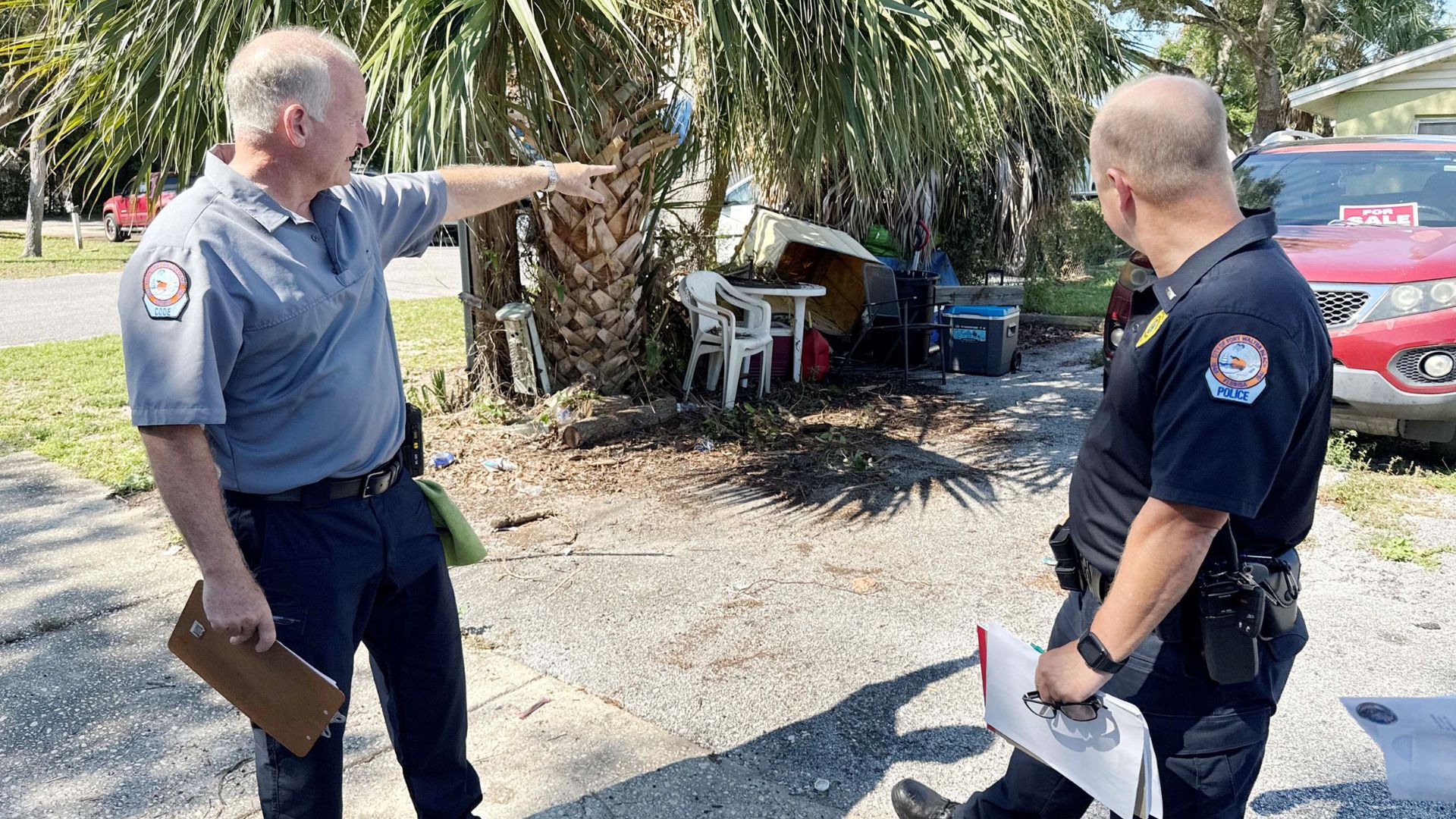 Fort Walton Beach code enforcement inspection of a residential property