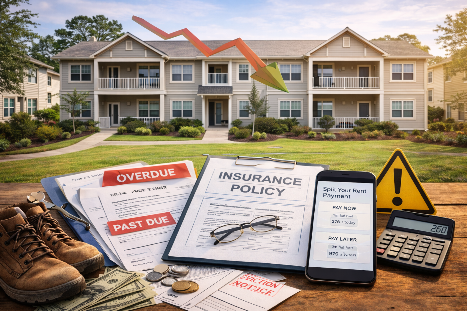 Cash flow uncertainty in small multifamily properties using flexible rent payments