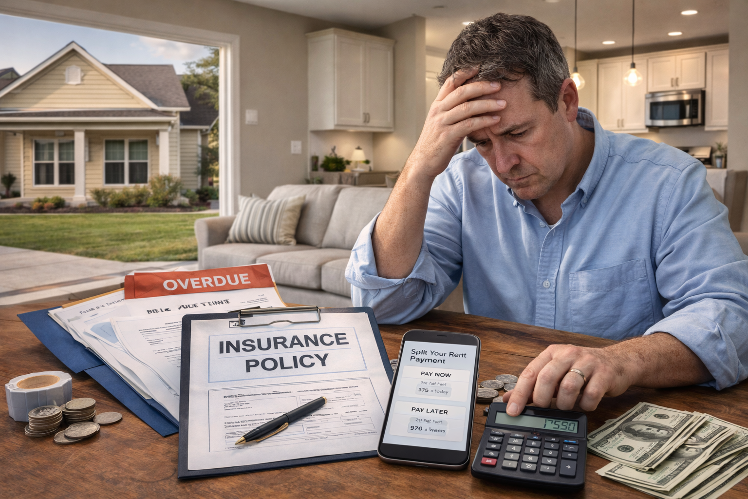 Single-family rental owner reviewing finances due to rent payment pressure